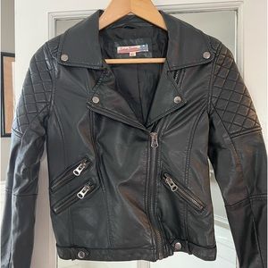Girls Vintage Havana Faux Leather Jacket - Size  Large